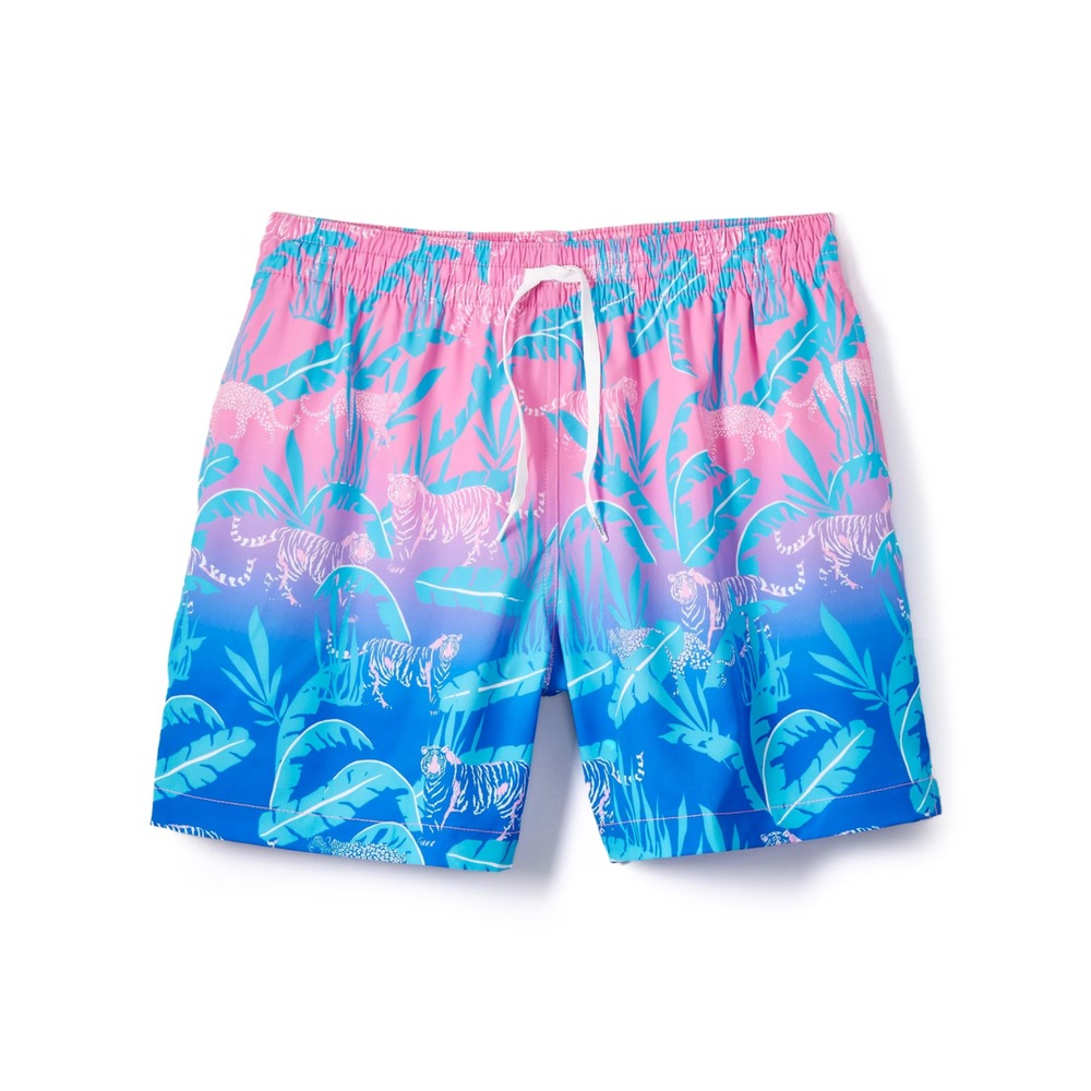 Chubbies the Hydrofoils Swim Trunks Tiger, Lined, 5.5" Length, Size Small